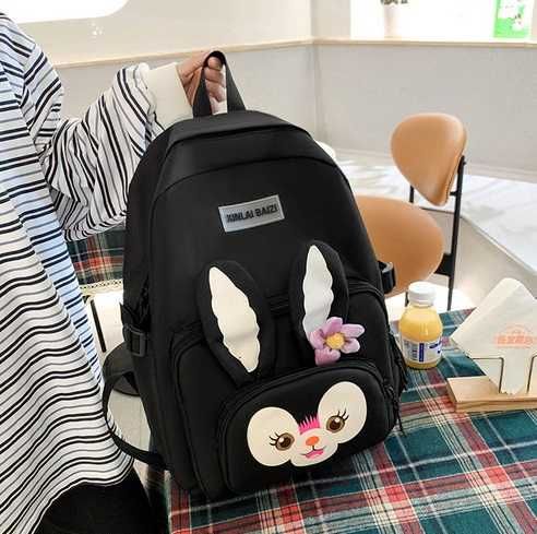 Набор 5в1 школьный рюкзак шоппер пенал клатч сумочка мешок черный
