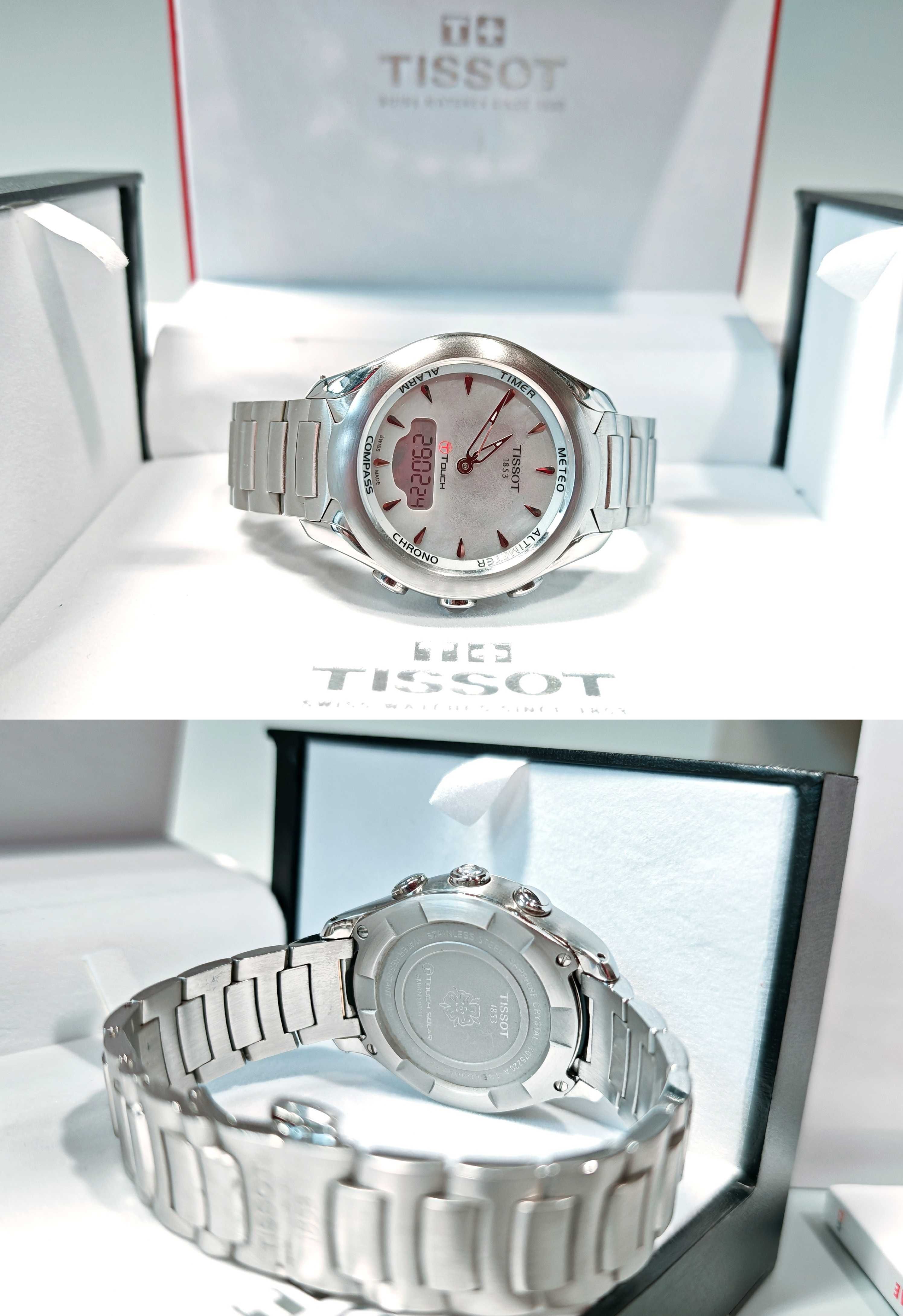 Zegarek Tissot TTouch Lady Solar 100M Masa Perłowa Dotykowy GMT Szafir