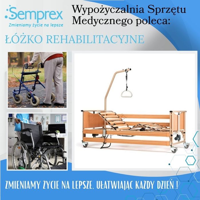 ŁÓŻKO rehabilitacyjne koncentrator tlenu Wynajem Wypożyczalnia