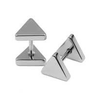 Kolczyki trójkąty minimalistyczne wkrętki