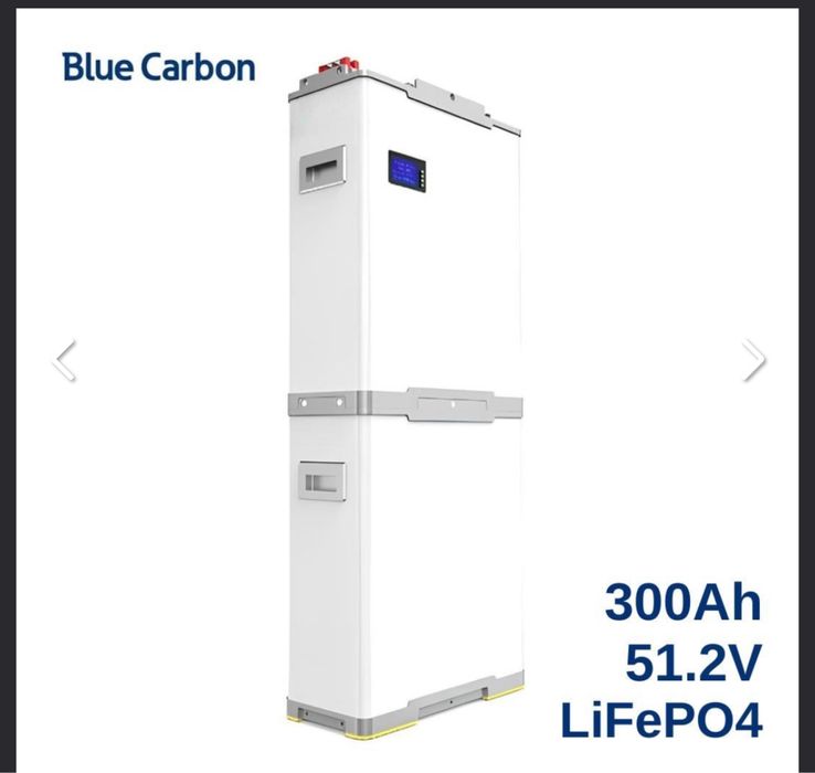 Літієва батарея Lifepo4 Blue Carbon 51.2V 300Ah, 15,36 kWh