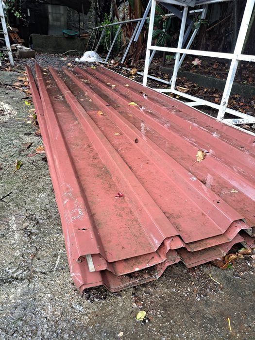 5 telhas chapas com 4mt