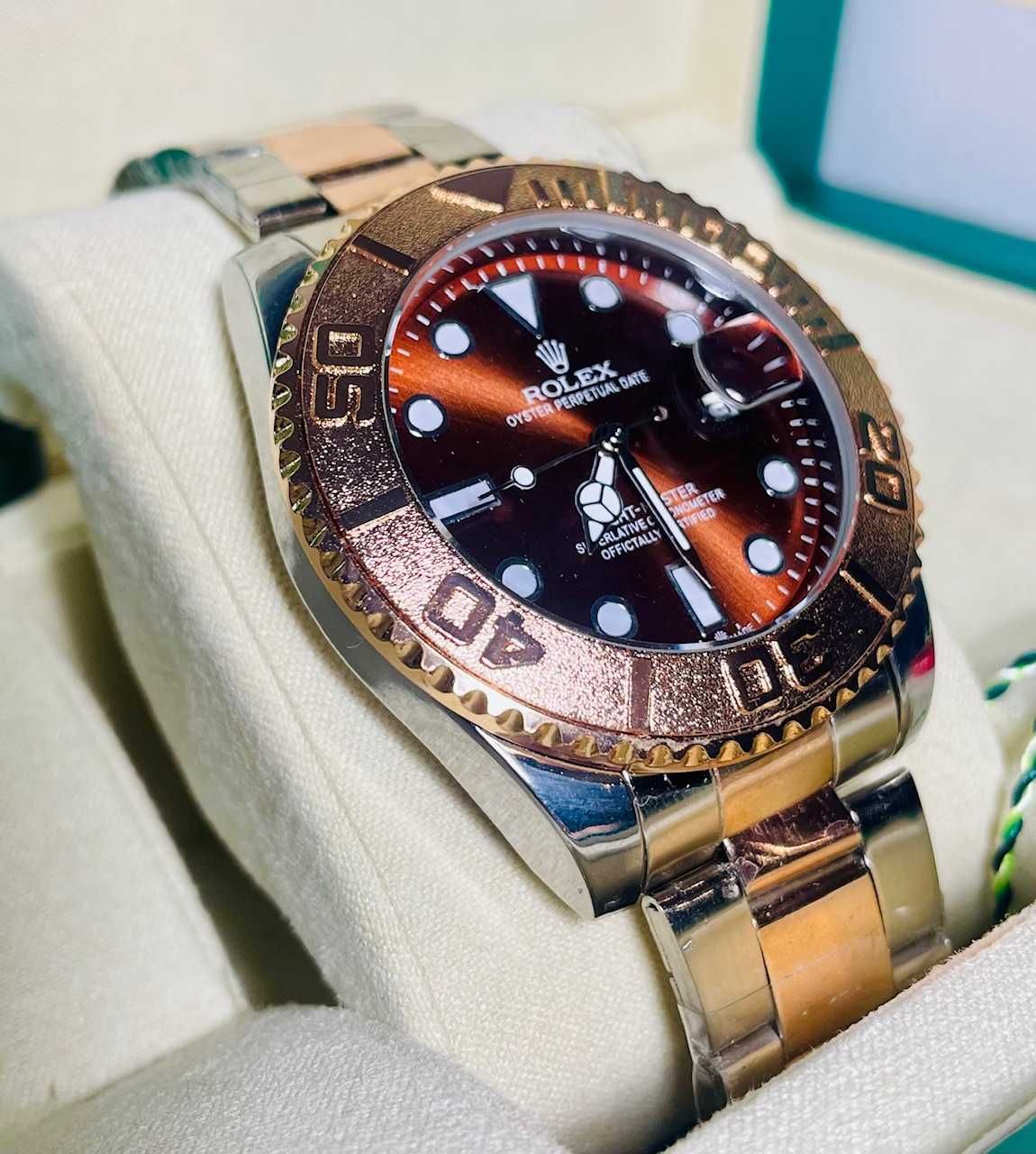 Promocja! Zegarek Rolex Yaht Master Gold Date! 42mm AAA Zestaw