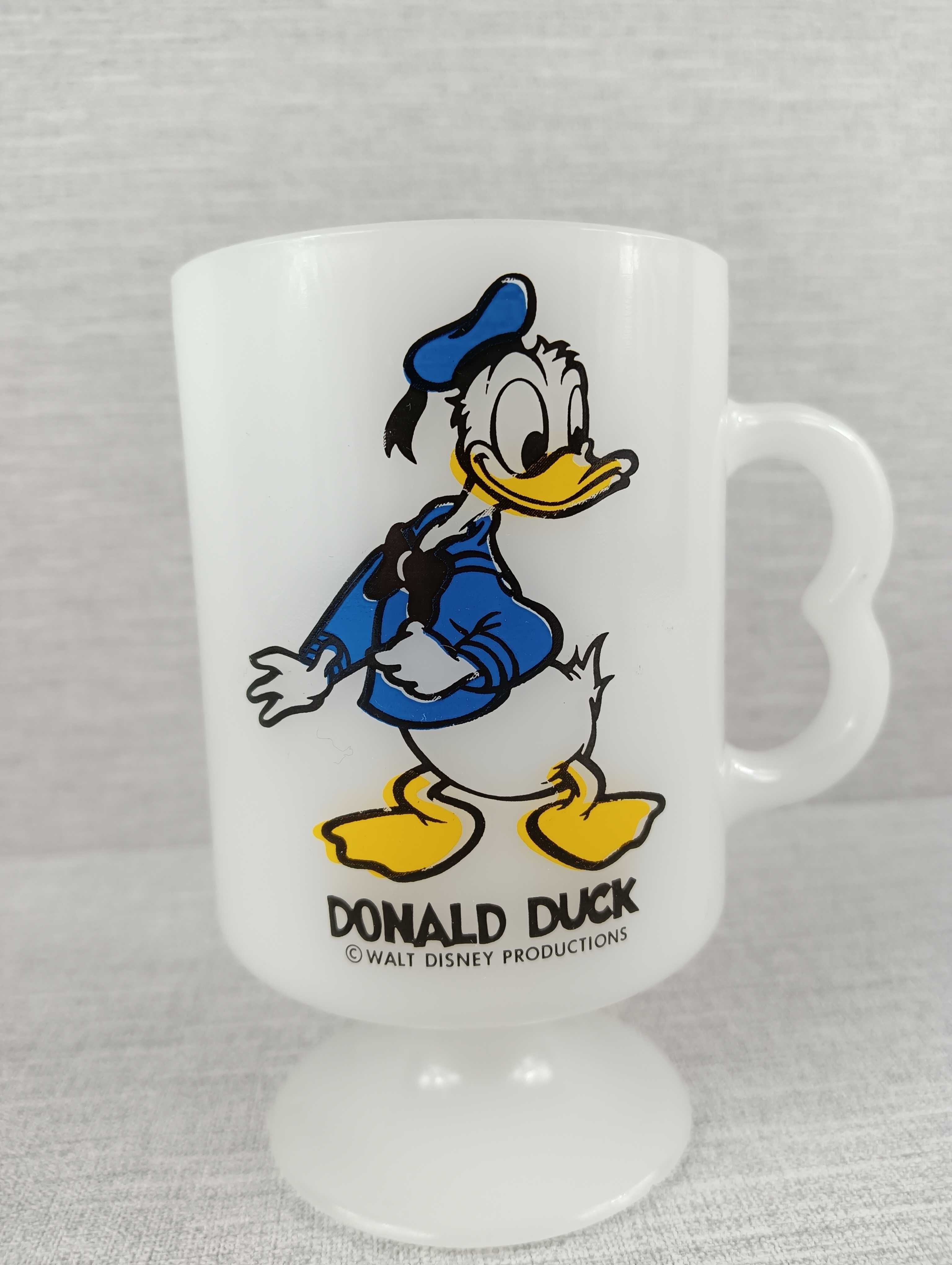 Kubek z mlecznego szkła z Kaczorem Donaldem Walt Disney Retro