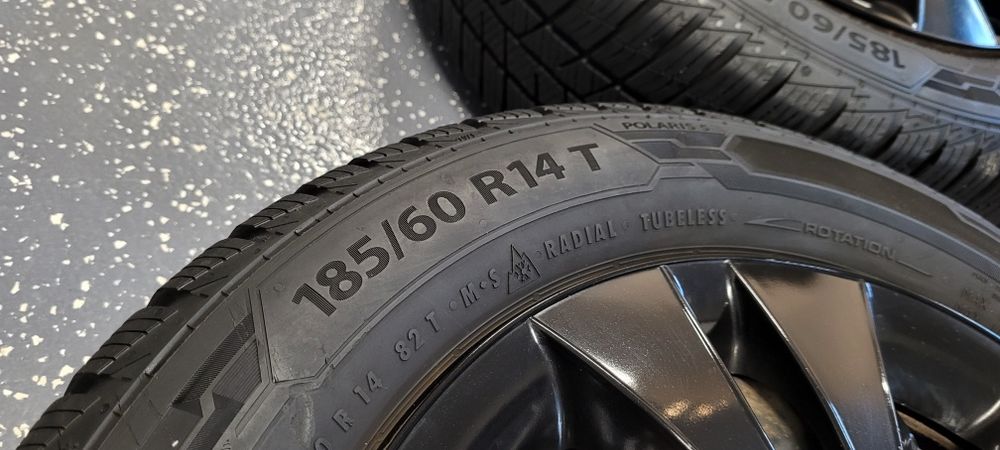 Диски R14 5*100 шини 185-60-R14 BARUM Polaris 5 колеса Зима з Німеччин