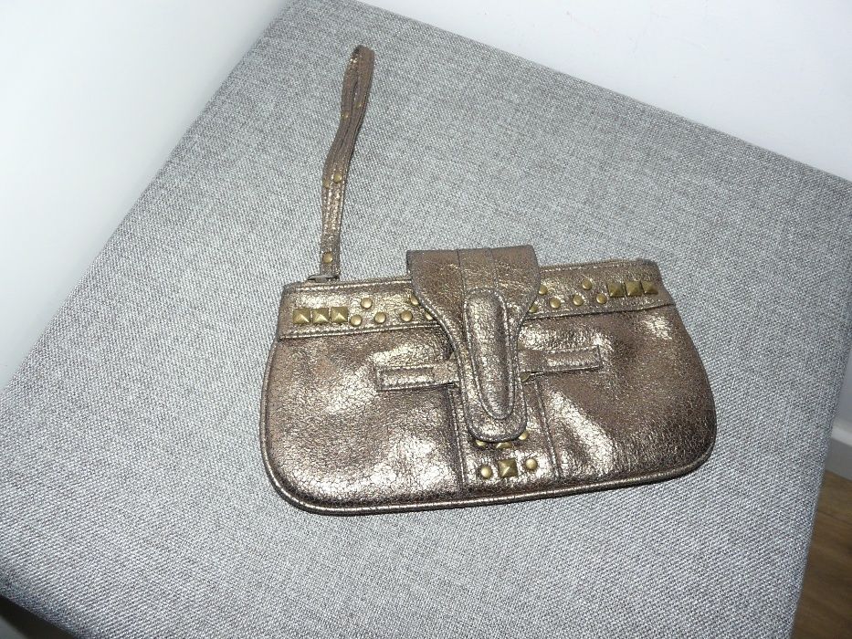 Nowa kosmetyczna portfel torebka w kolorze starego złota Redken