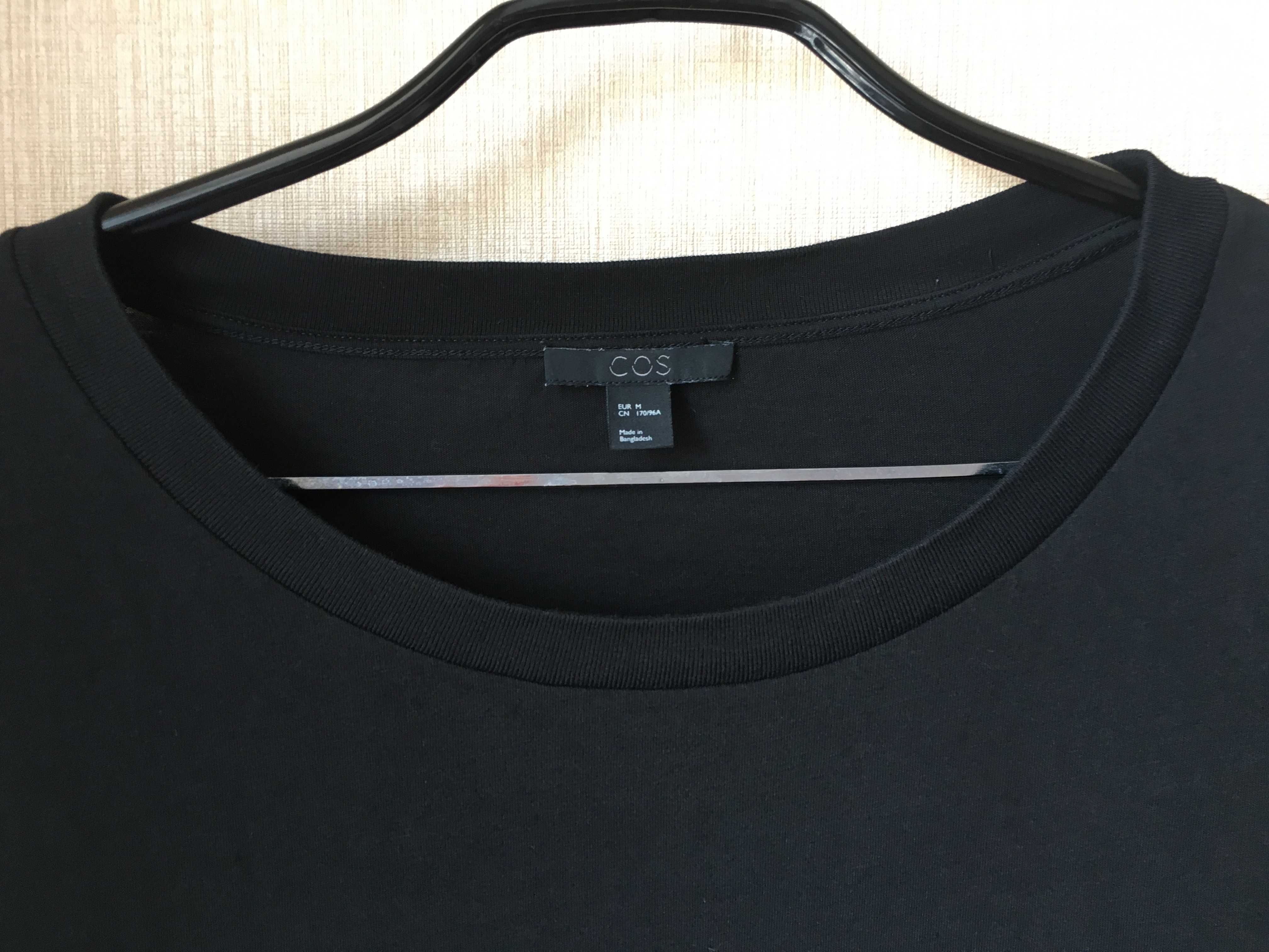 COS Оригинал Базовый лонгслив/топ/футболка черный 100% хлопок размер М