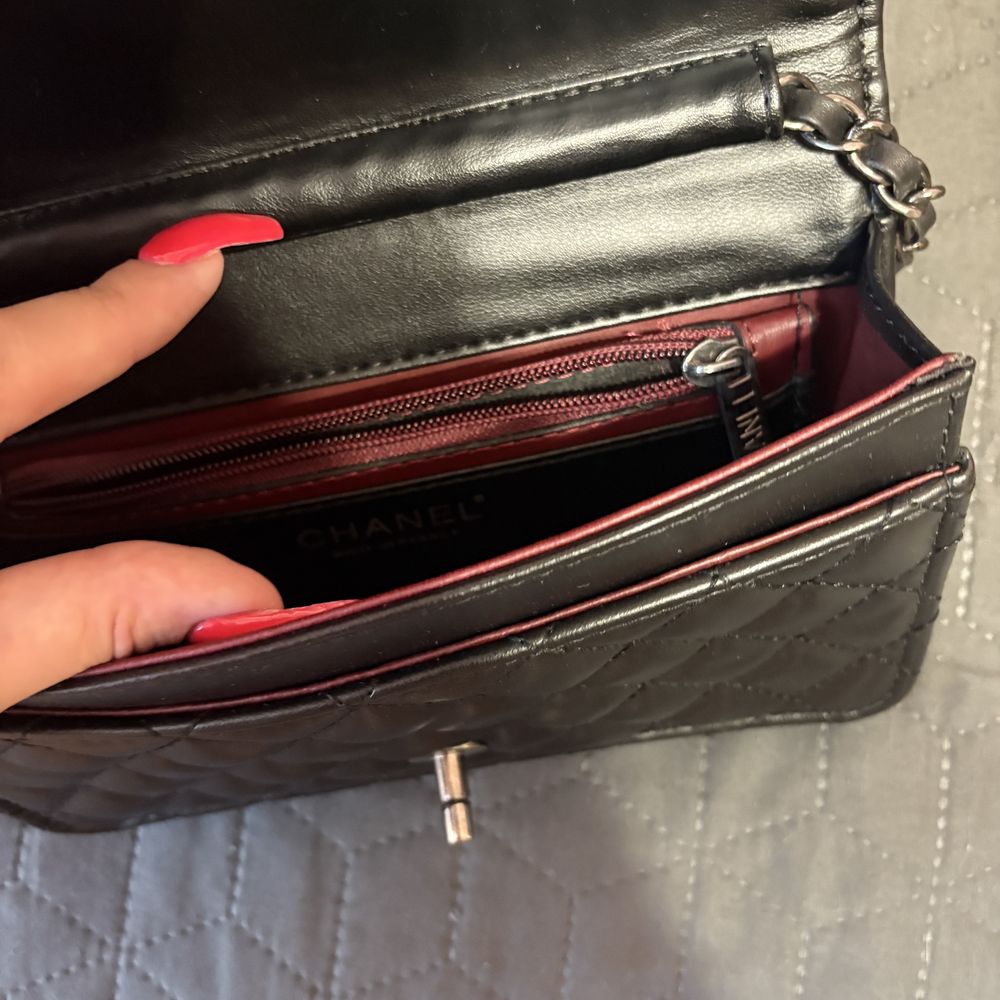 Chanel chanelka torebka elegancka czarna pikowana