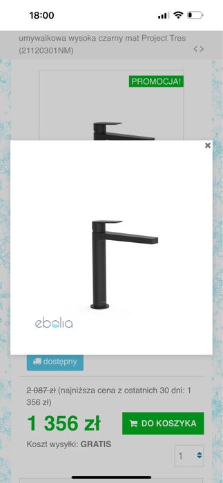 TRES PROJECT Bateria Umywalkowa