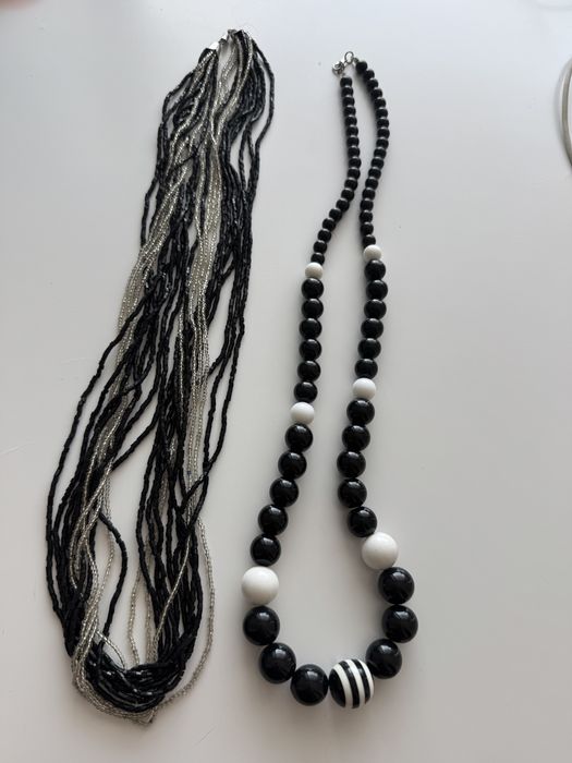 Намисто з чешського бісеру бисер украшение бусы чорні