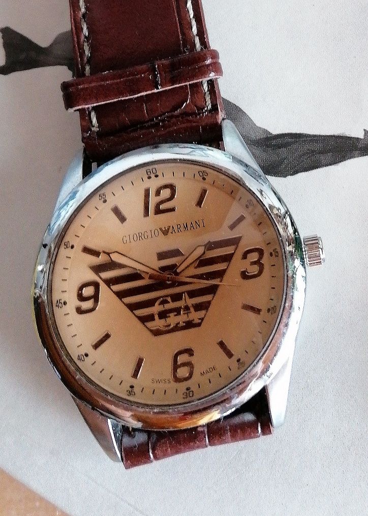 Relógio Original Giorgio Armani Milano AR-A000 Homem Swiss Leather TOP