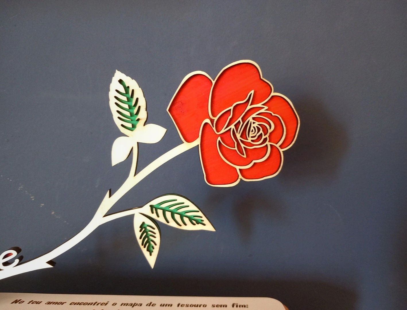 Flor para mãe com mensagem