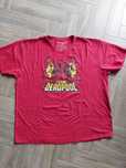 Używany męski czerwony t-shert Team Deadpool z PIXEL BOX, rozm. 3XL