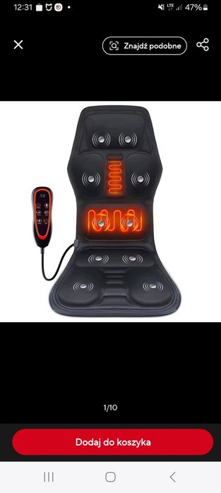 Mata masującą do biura lub samochodu