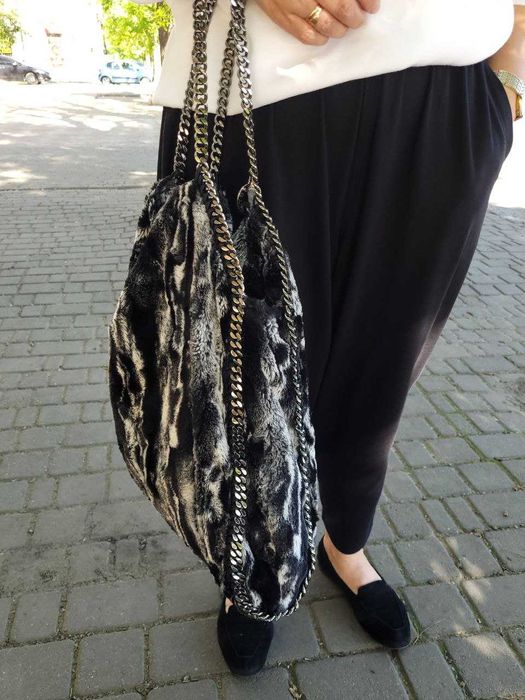 Женская меховая сумка Stella McCartney Fur Falabella Tote Оригинал