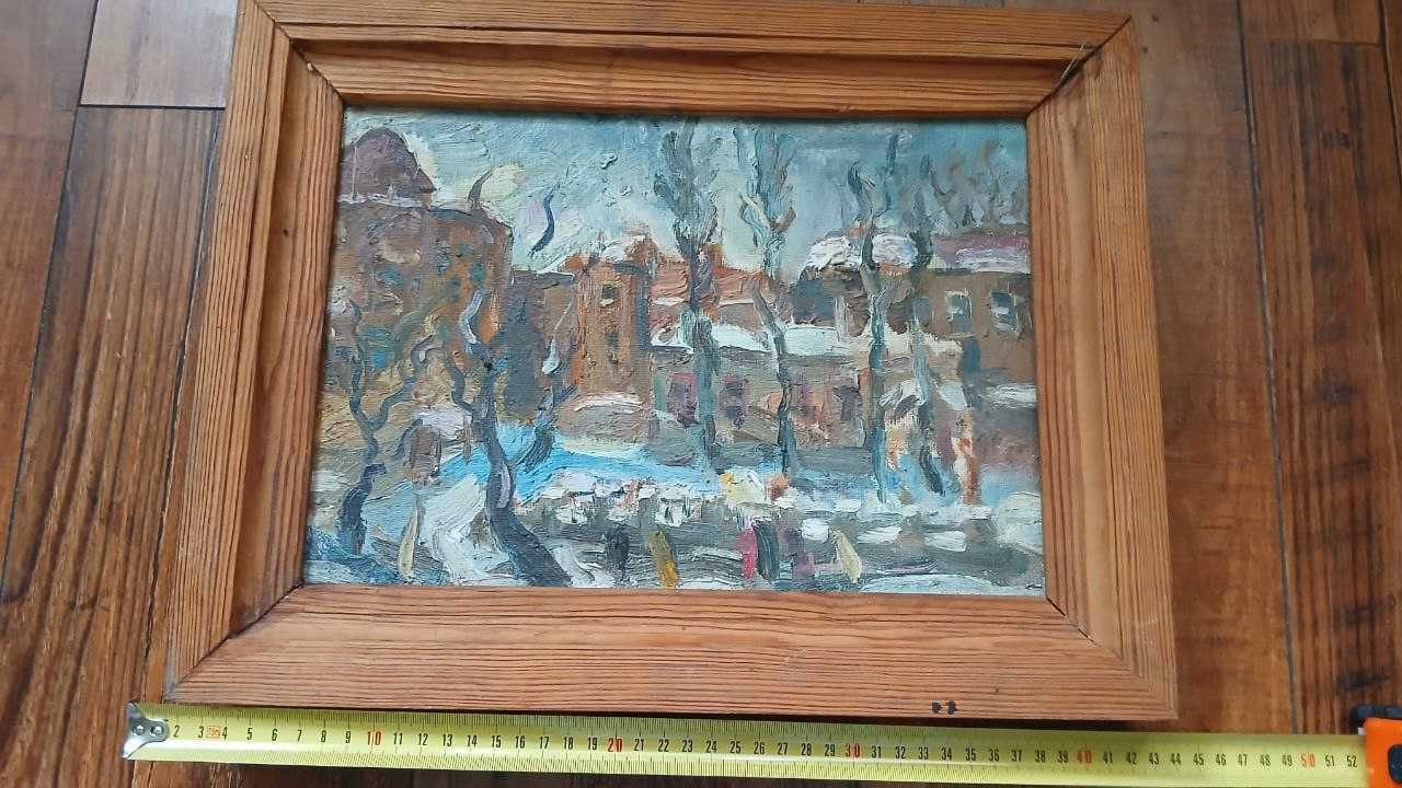 Картина стара "Міський пейзаж" художника Миколайчук П.А.