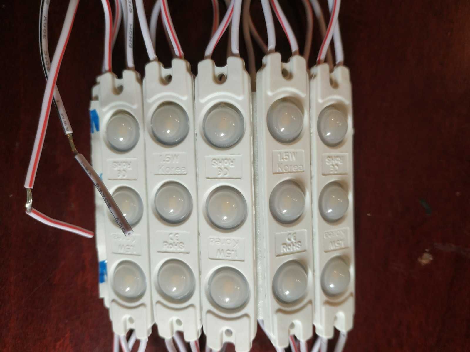 LED модуль 12 вольт 1.5ват линза работает от аккумулятора корея