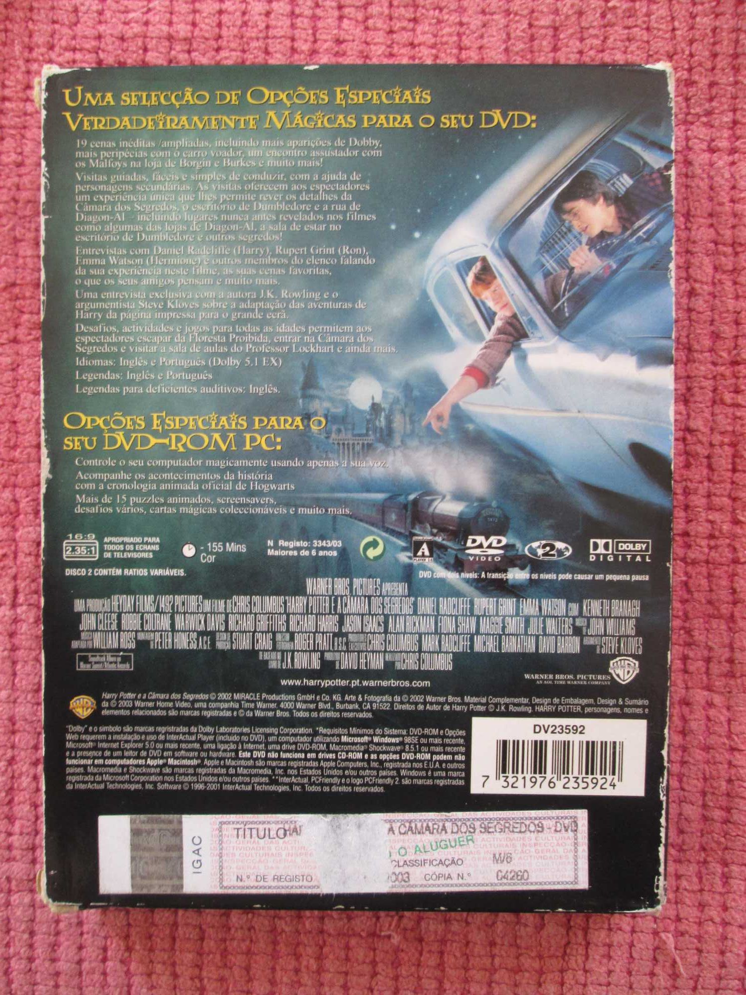 edição de 2 DVD - Harry Potter e a Câmara dos Segredos