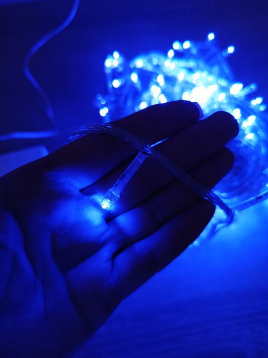 Гірлянда синя LED 500 ламп 28 метрів нова
