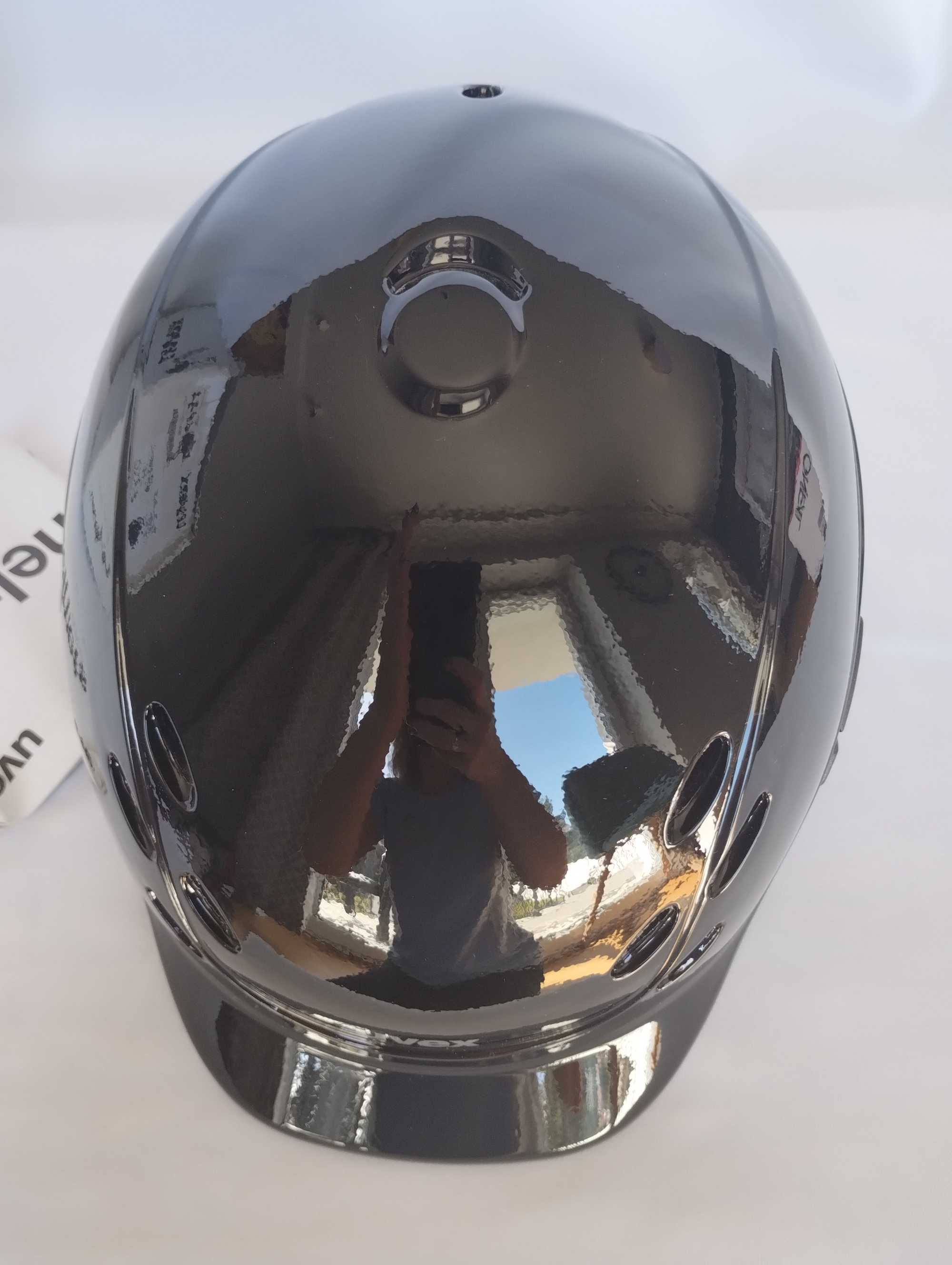 Kask jeździecki toczek Uvex Reithelm Onyxx Black Shiny 3XS-XS 49-54cm