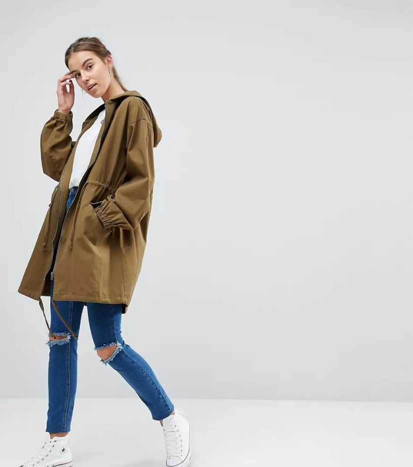 Стильная брендовая парка куртка ветровка ASOS TALL Оверсайз р.S