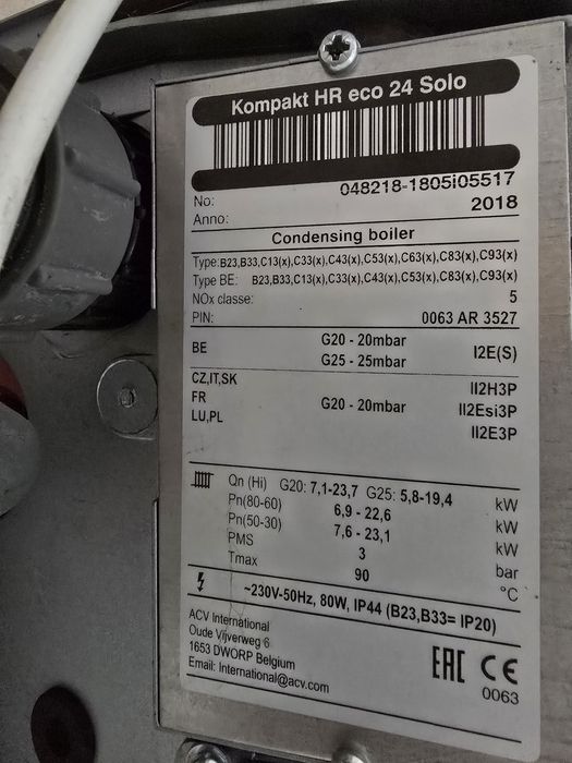 Piec jednofunkcyjny  ACV