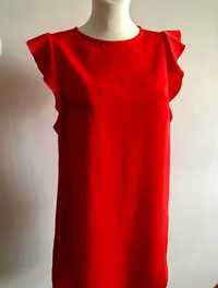 RED DRESS xs - śliczna czerwona sukienka sexy wyprzedaż szafy