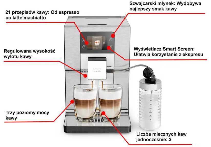 Ekspres do kawy automatyczny KRUPS INTUITION EXPERIENCE+ EA877D - NOWY