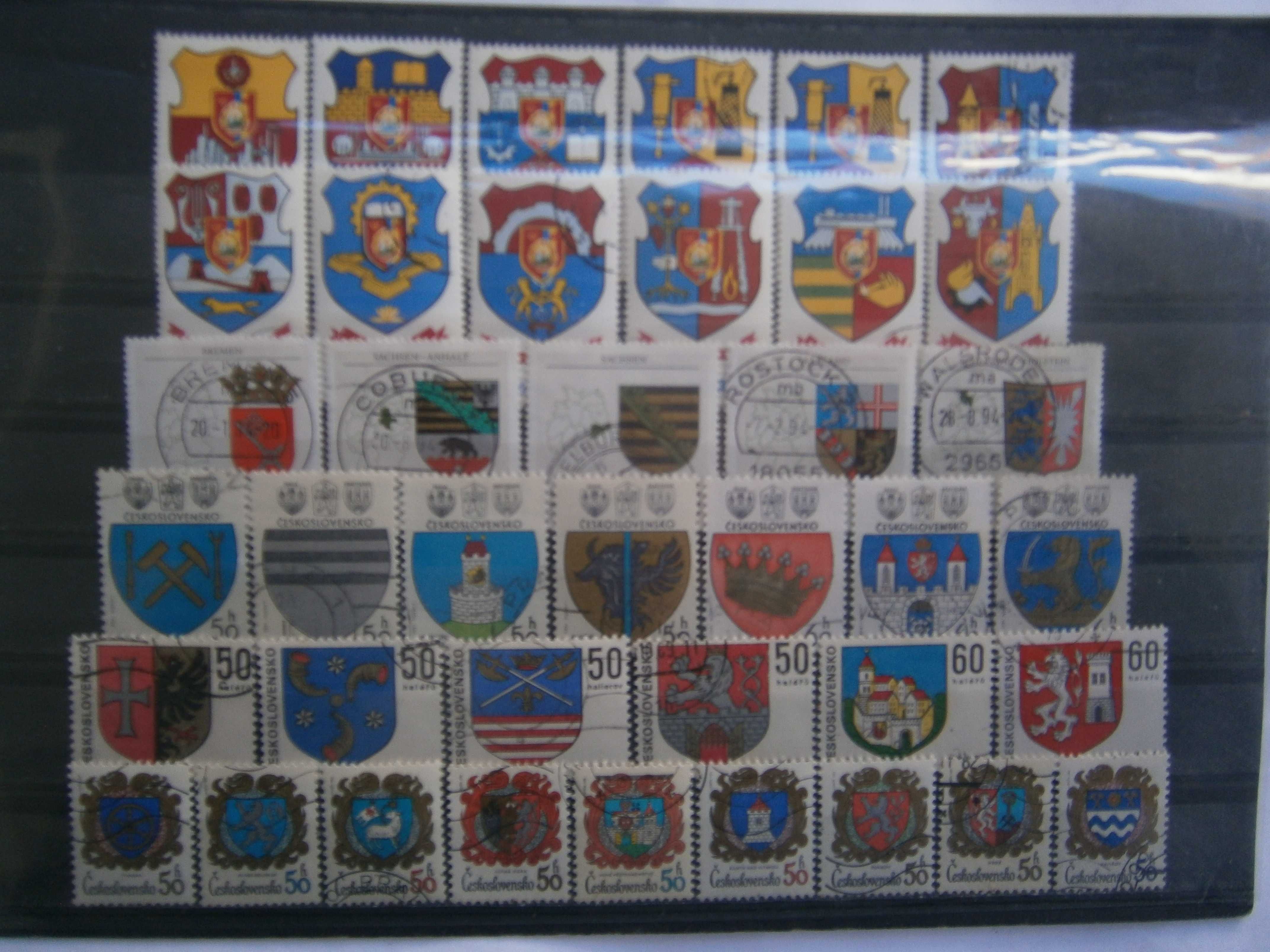 39 selos temáticos sobre Brasões
