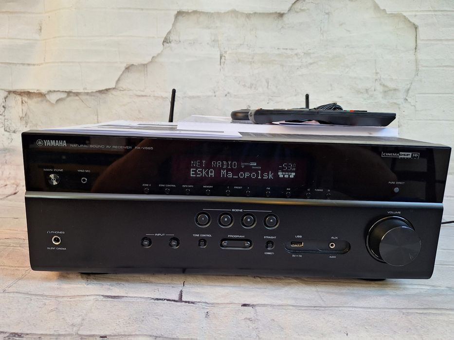 Mocna Yamaha RX-V685 z Wifi Bluetooth ARC MusicCast 4K Atmos
