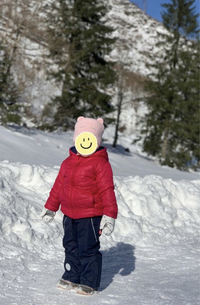 Komplet zimowy dla dziewczynki r.92(kurtka, spodnie, kozaki)