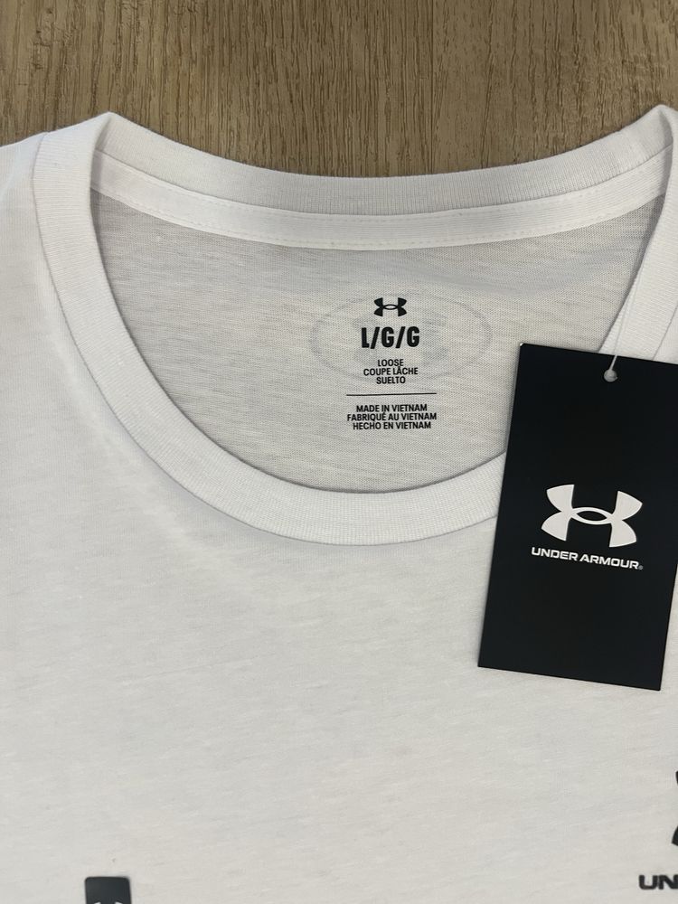 Koszulka Under Armour męska biała L – nowa z metką