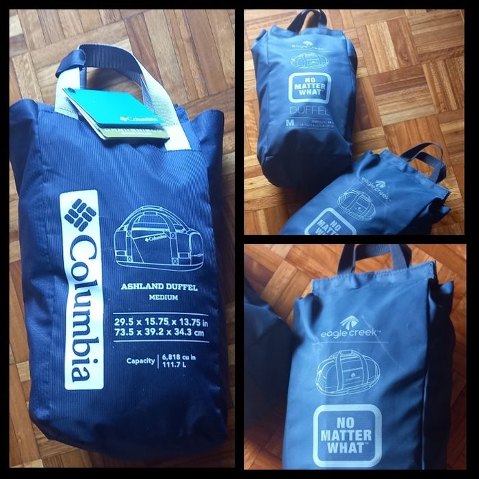 Sacos de viagem super leves.