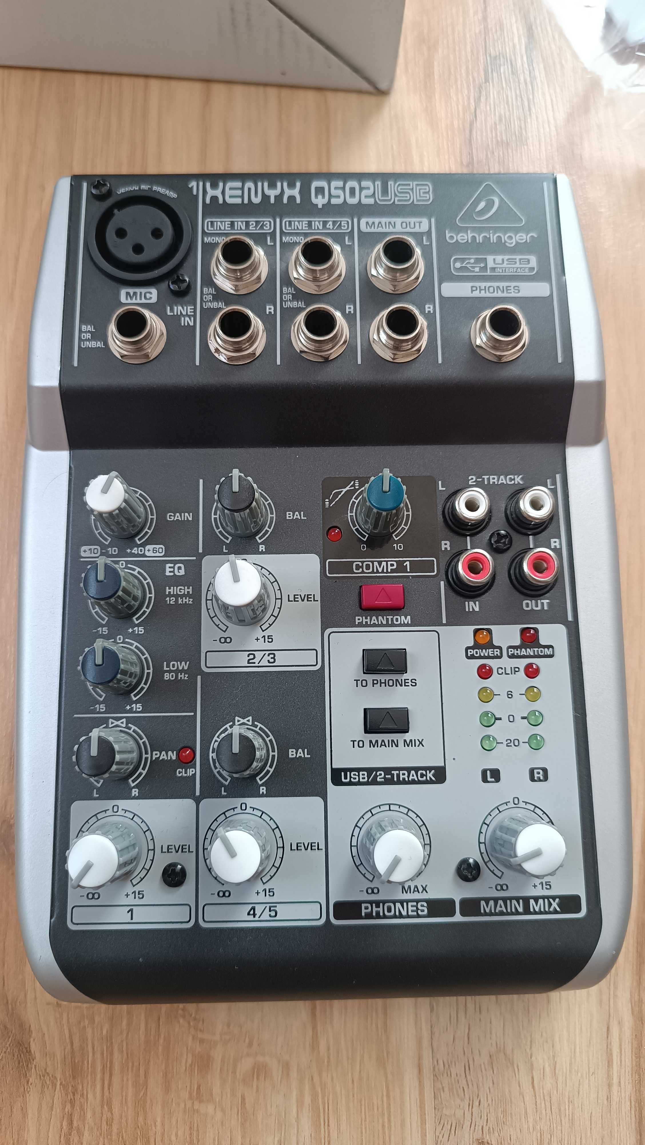Behringer Xenyx Q502 USB mikser konsola studio karta dzwiękowa