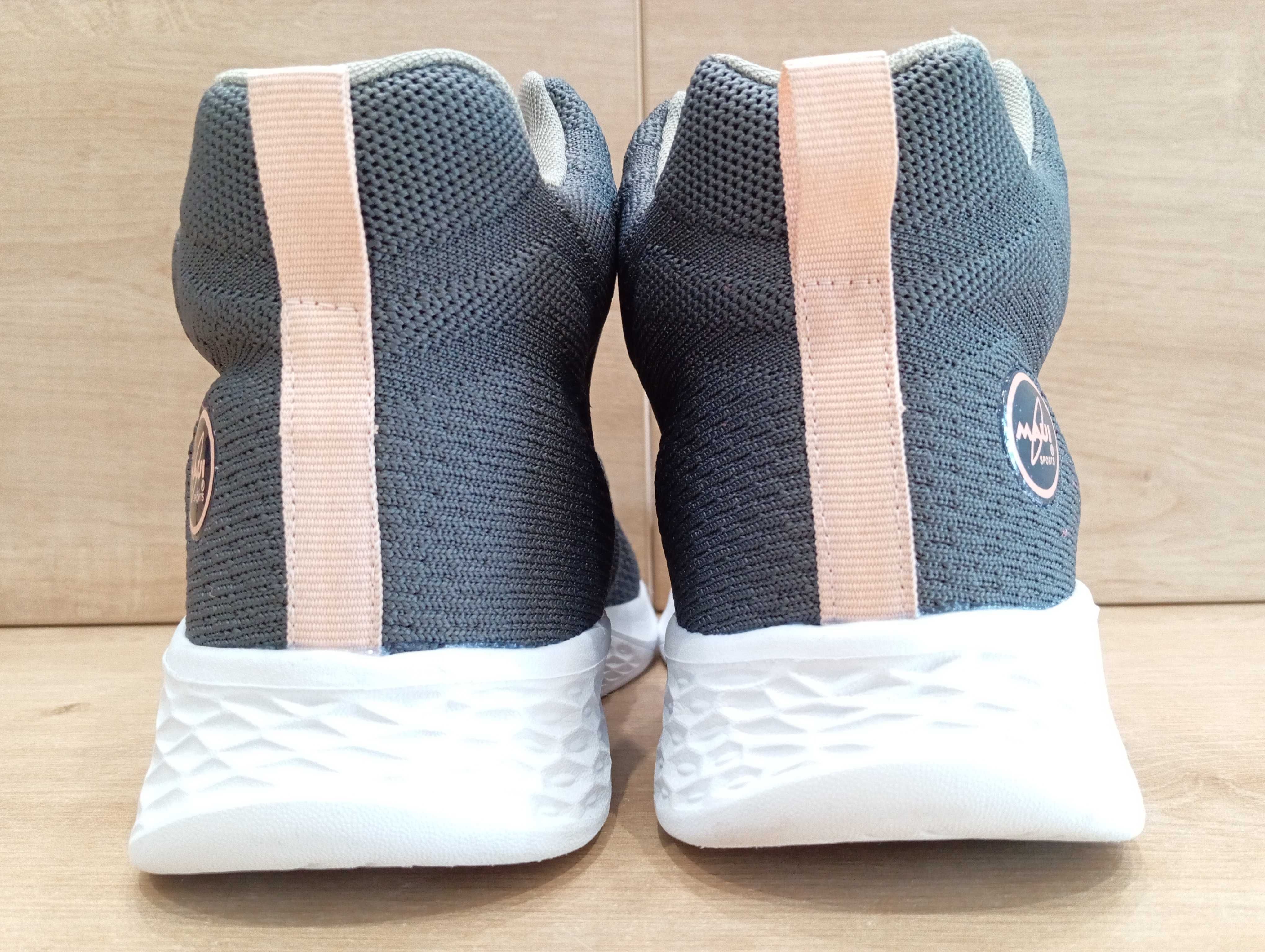MAUI* SPORTS Super Lekkie Wysokie Sneakersy Damskie Rozm. 39 /25cm.