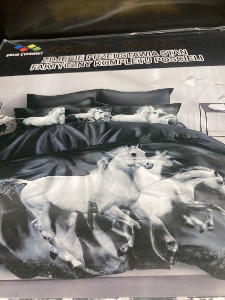 Komplet pościeli 160x200 SMY-3033 Cotton World konie