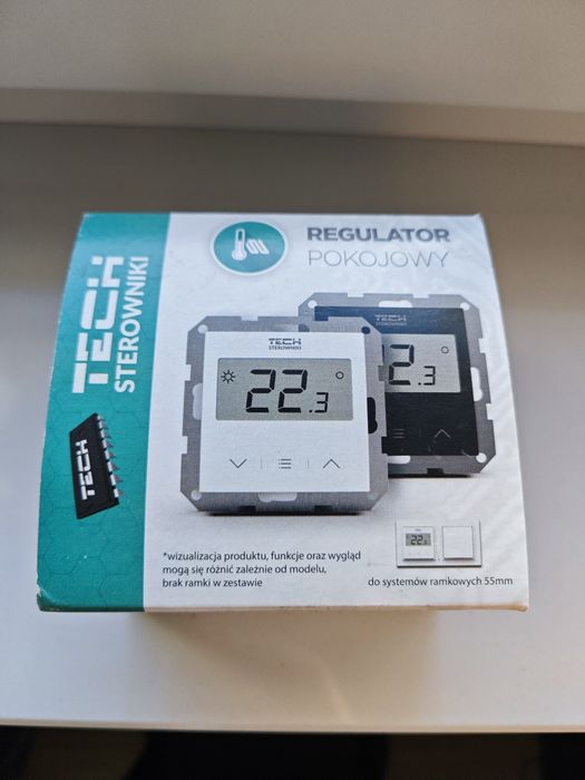 Regulator pokojowy, termostat Tech F-12b doramkowy,