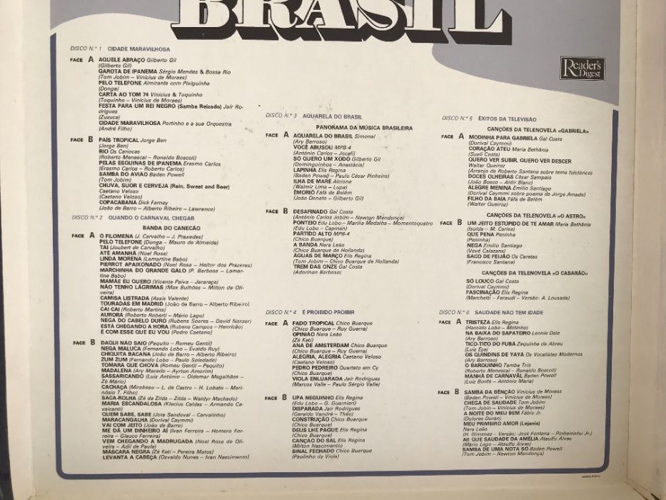 6 Vinil - Coletânea ''Os maiores sucessos do Brasil''