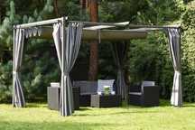 ZADASZENIE Pergola Ogrodowa 3x4 Szara ZASŁONY GRATIS