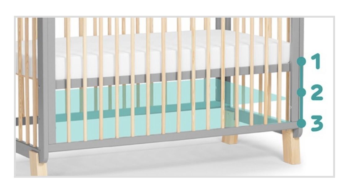 Kinderkraft дитяче ліжечко 2в1 LUNKY+матрац