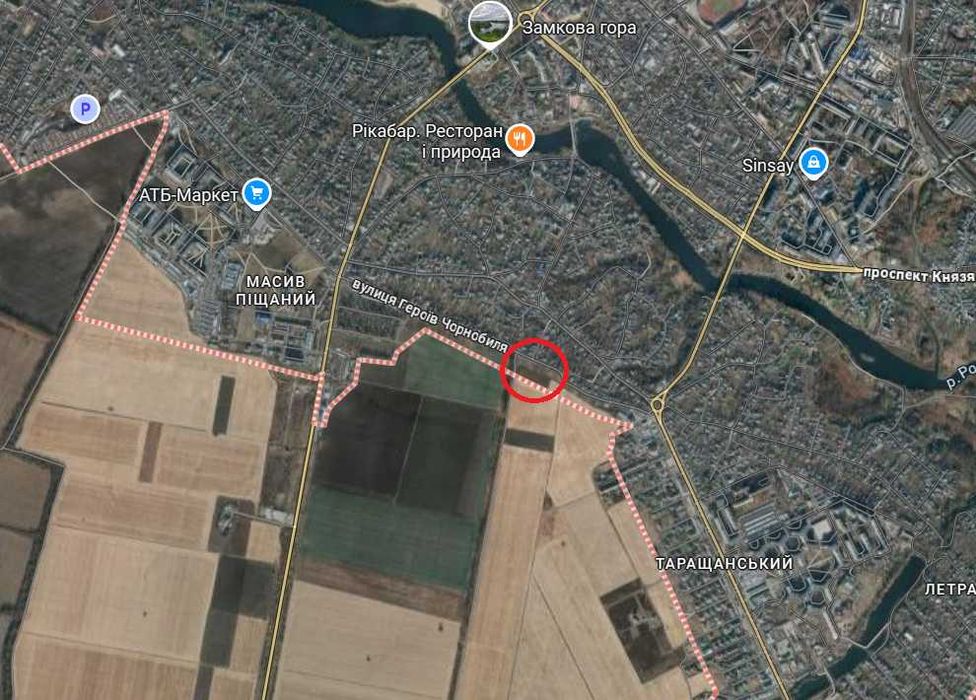 1,6 га фасад між Таращанським і Піщаним масивами