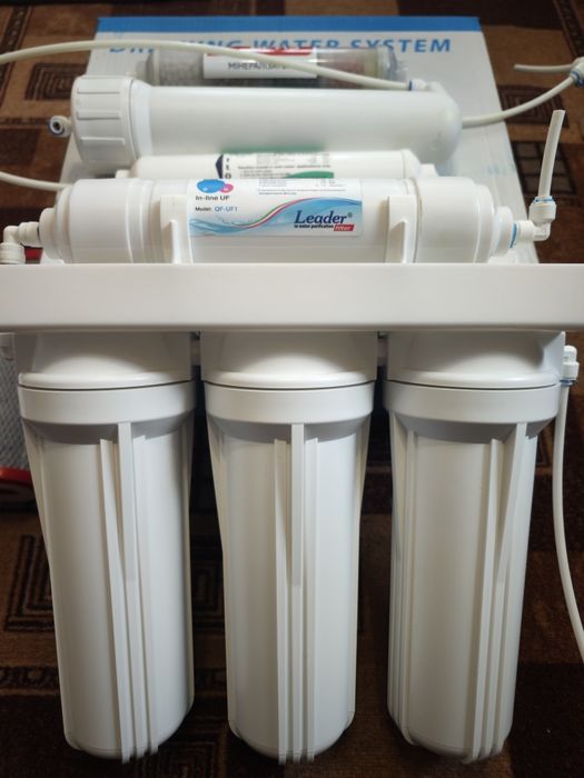 Фільтр для води. Проточний + зворотній осмос +кокосовий + мінералізато