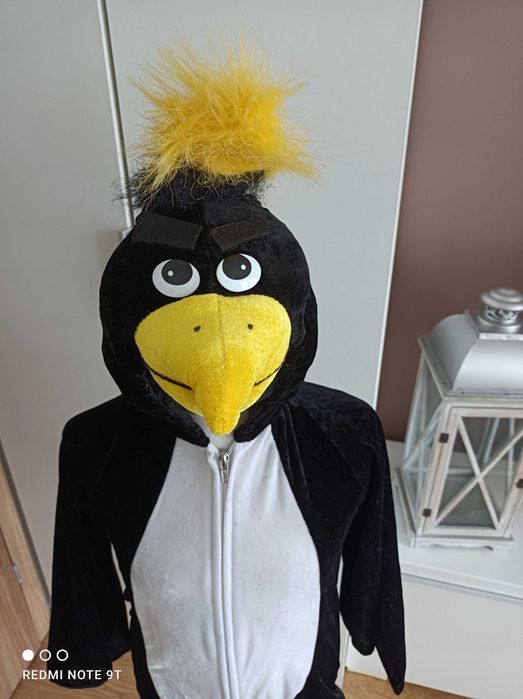 NOWY strój karnawałowy PINGWIN PINGWINA PTAK kostium 122/128 (78)