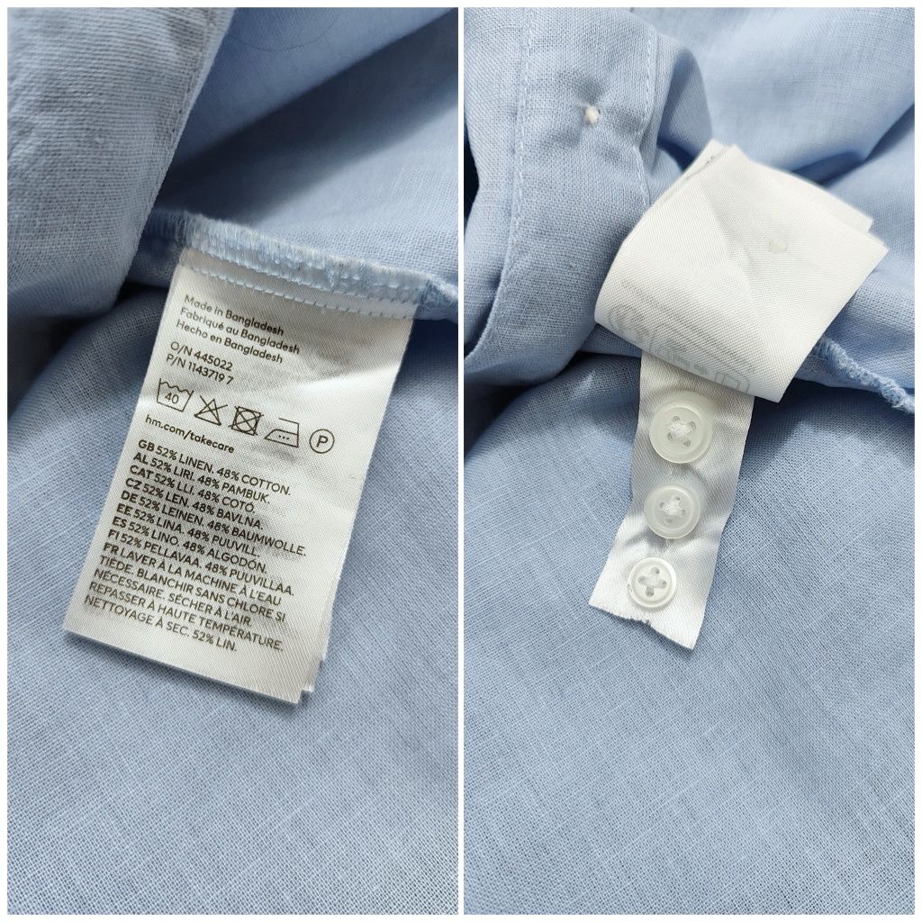 Платье-рубашка H&M изо льна и хлопка