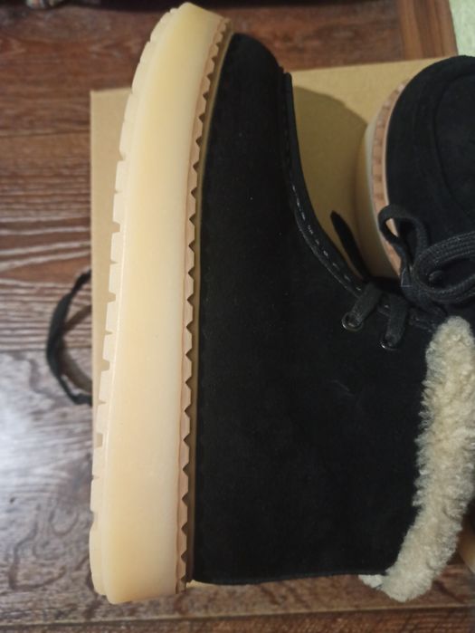 Ботинки новые натуральная замша и мех