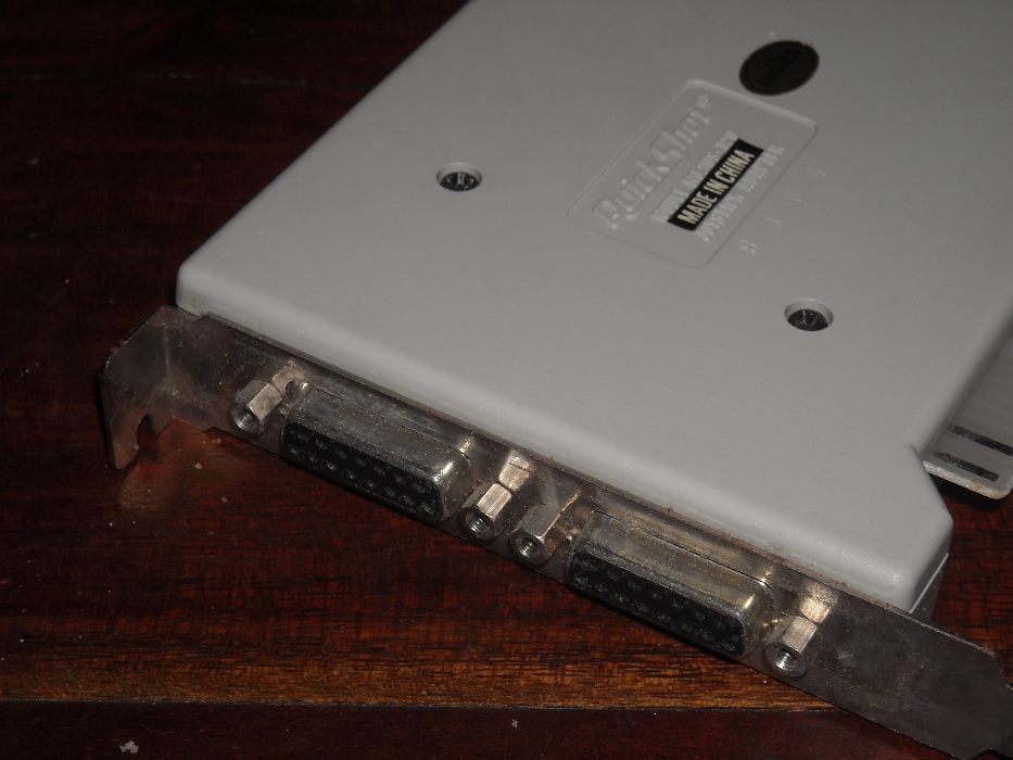 Placa Quickshot Deluxe Joystick Adapter vintage antiga