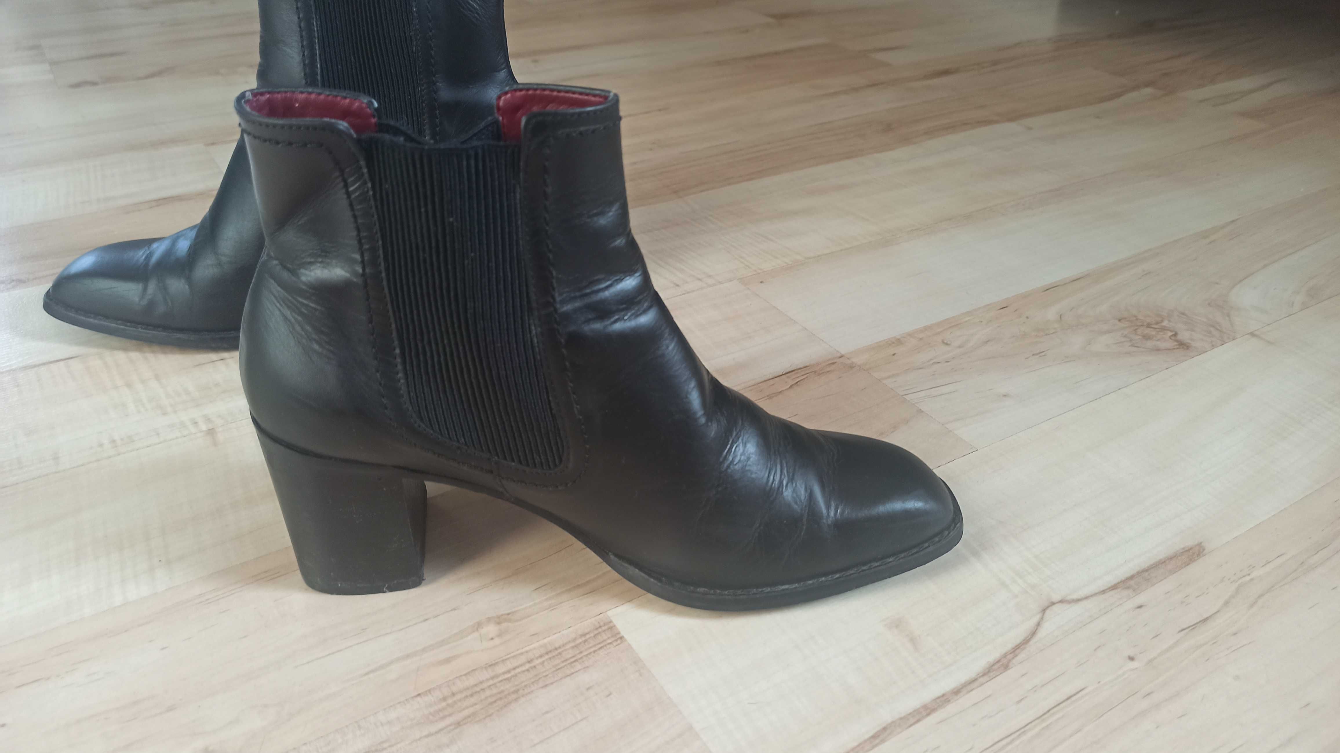 Botki skórzane Zara rozm. 39