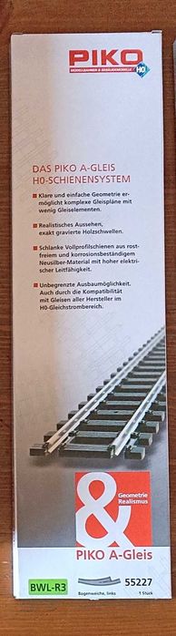 Rozjazd PIKO H0 BWL-R3. Nr kat. 55227.