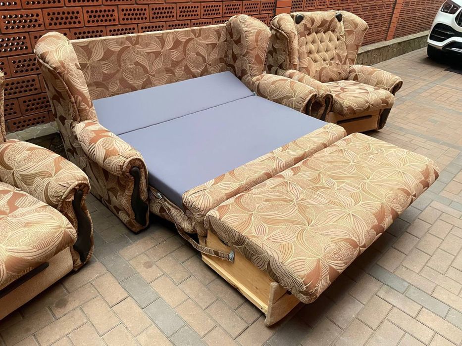 Комплект «Фаворит»: диван + 2 розкладних крісла-ліжка. ВСЕ РОЗКЛАДНЕ.