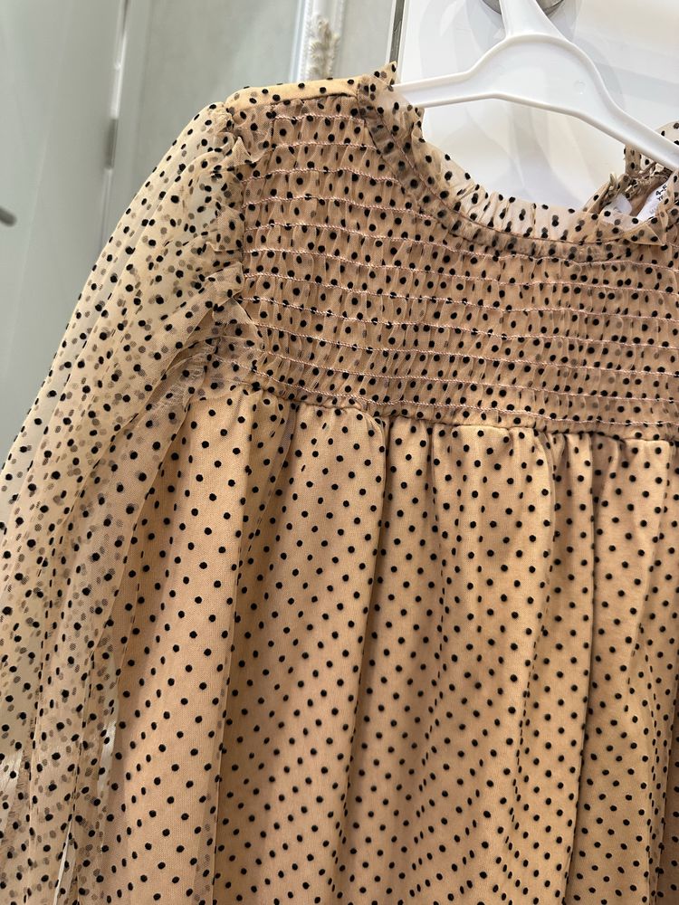 Святкова сукня Zara плаття на свято фатин горох